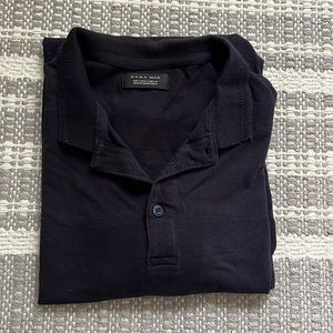 Zara Men Polo Navy Blue